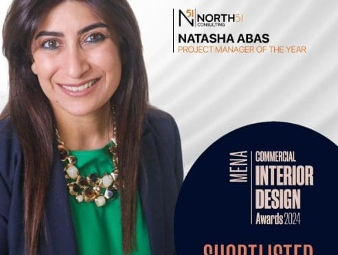 Natasha Abbas is shortlisted for Commercial Interior Design Awards 2024